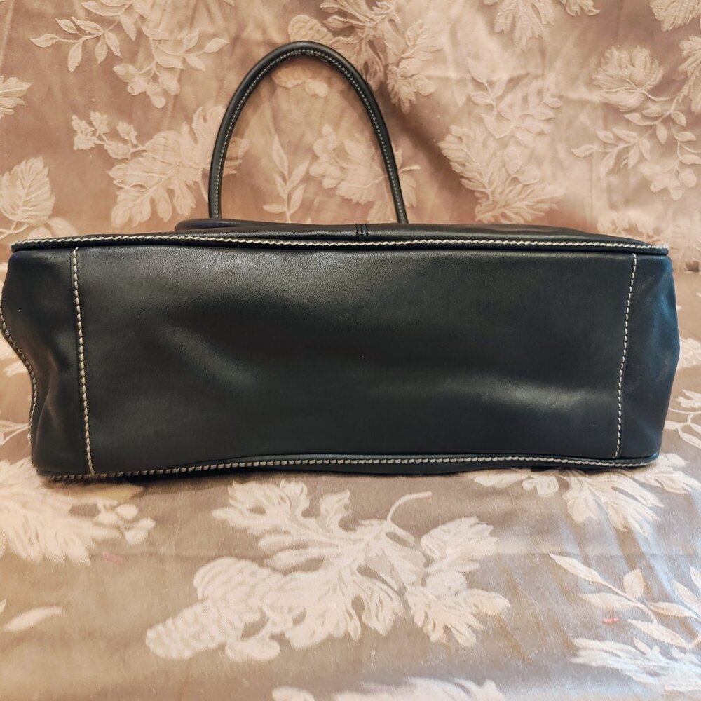 Antonion Melani Black Leather Handbag, Like New! - Picture 4 of 11